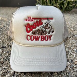 The original Coors cowboy tan trucker hat
